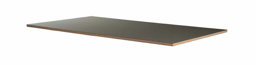Linoleum tafelblad met eiken rand